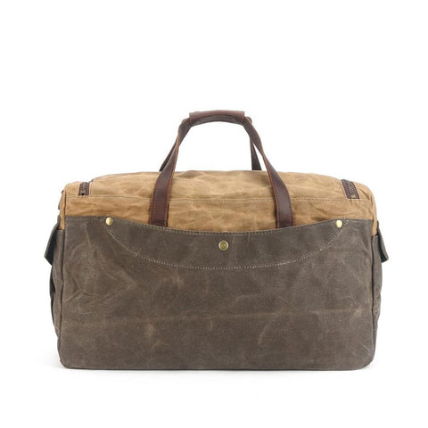 Leather and Military Canvas Travelling Bag