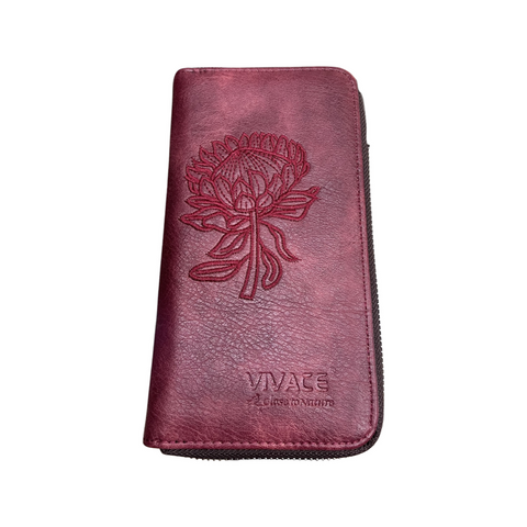 Protea Wallet, Imitation Leather - Red