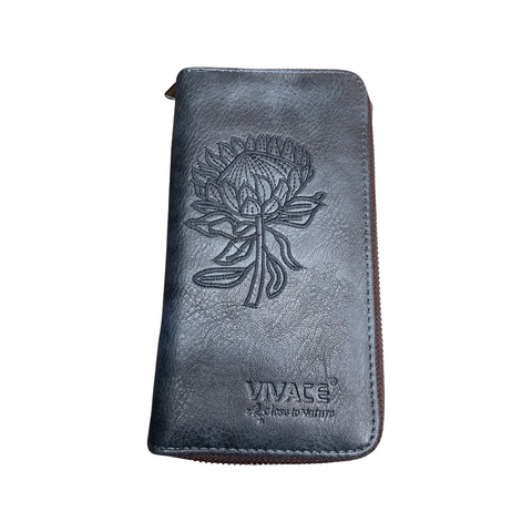 Protea Wallet, Imitation Leather - Grey